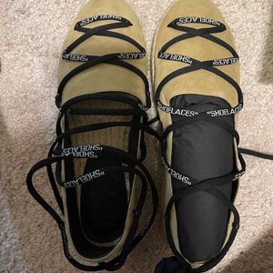 Off White laced up  espadrilles